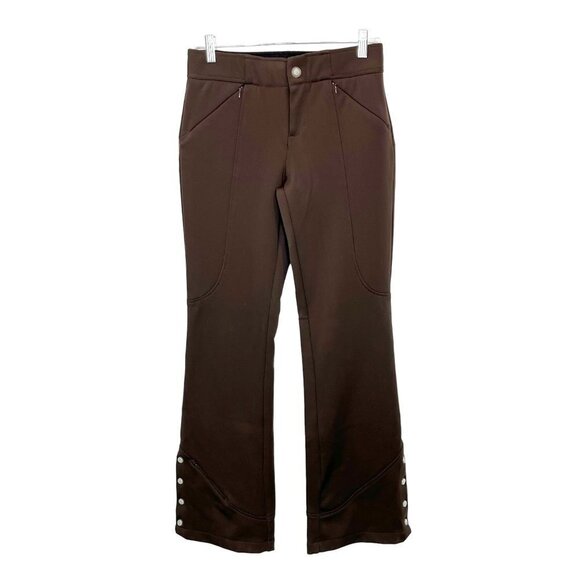 Athleta Brown Snow Cruiser winter Ski fleece lined pants Size 4T flare pockets - Picture 1 of 12